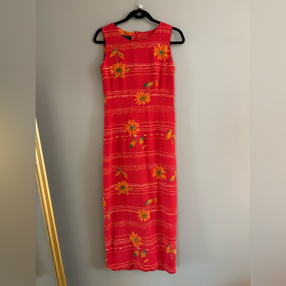 Vintage Spenser Jeremy Silk Sunflower Dress